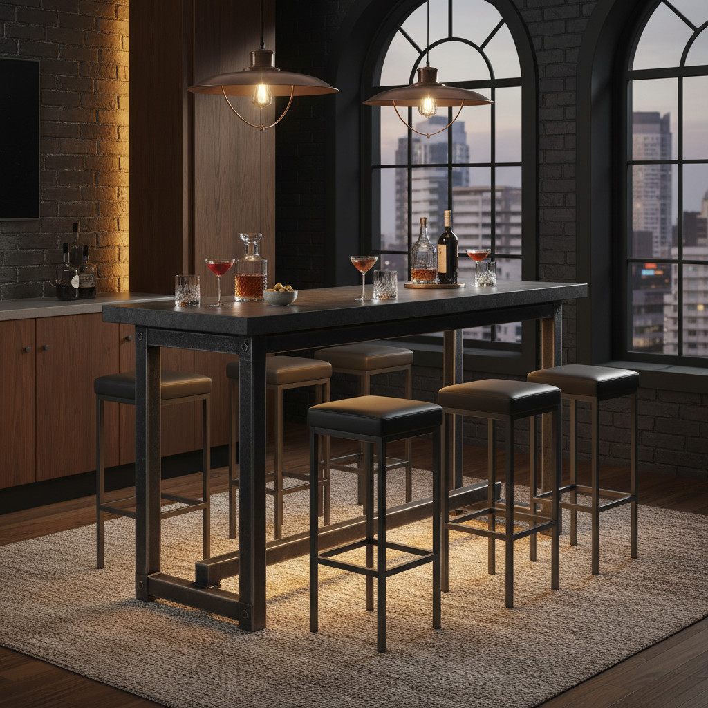 Industrial Bar Table Lifestyle