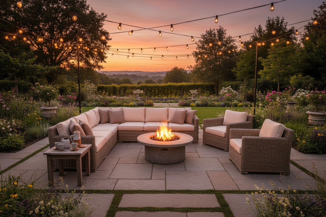 Landscape Rattan Fire Pit 1