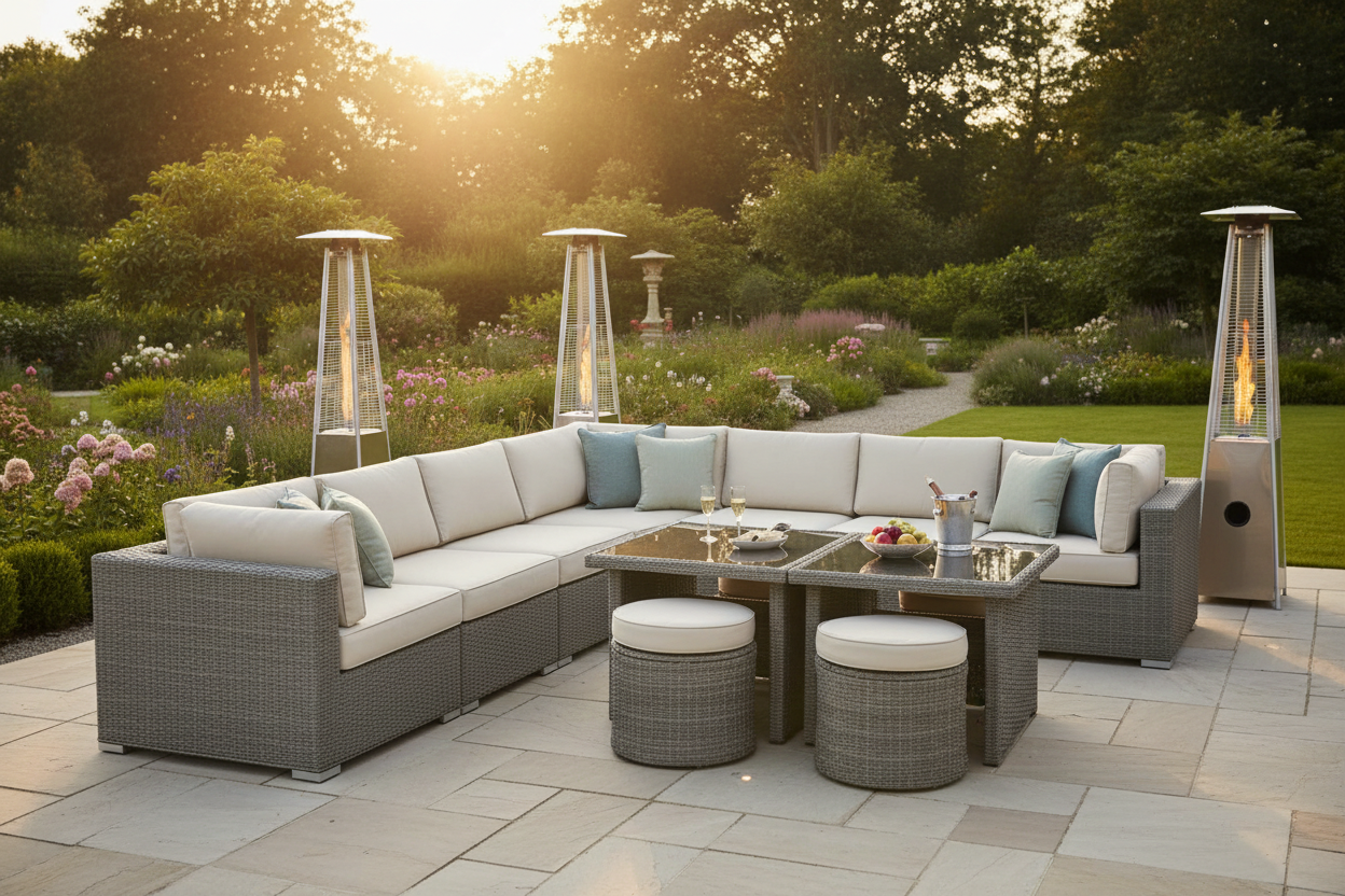 Luxury 8-Seater Rattan Corner Sofa Set